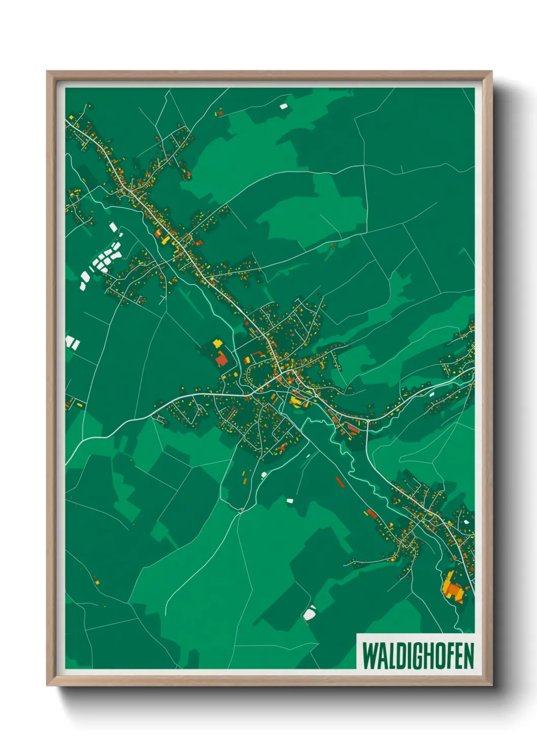 Une affiche de carte sur Waldighofen