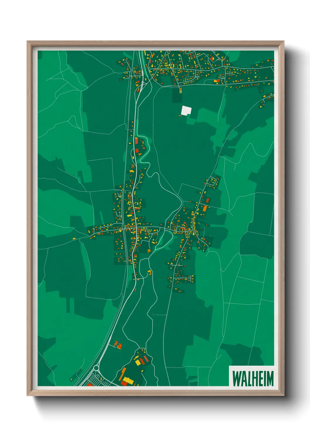 Une affiche de carte sur Walheim