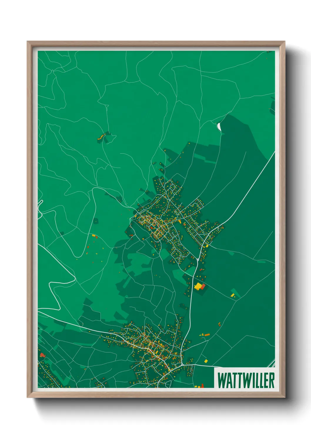 Une affiche de carte sur Wattwiller