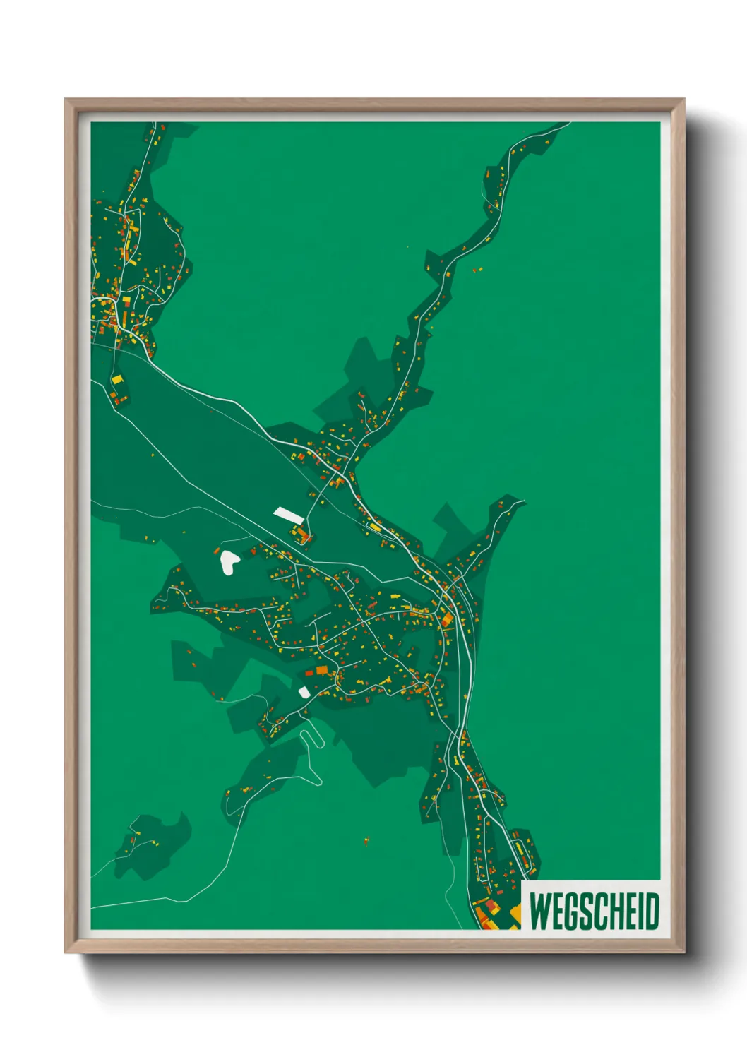 Une affiche de carte sur Wegscheid