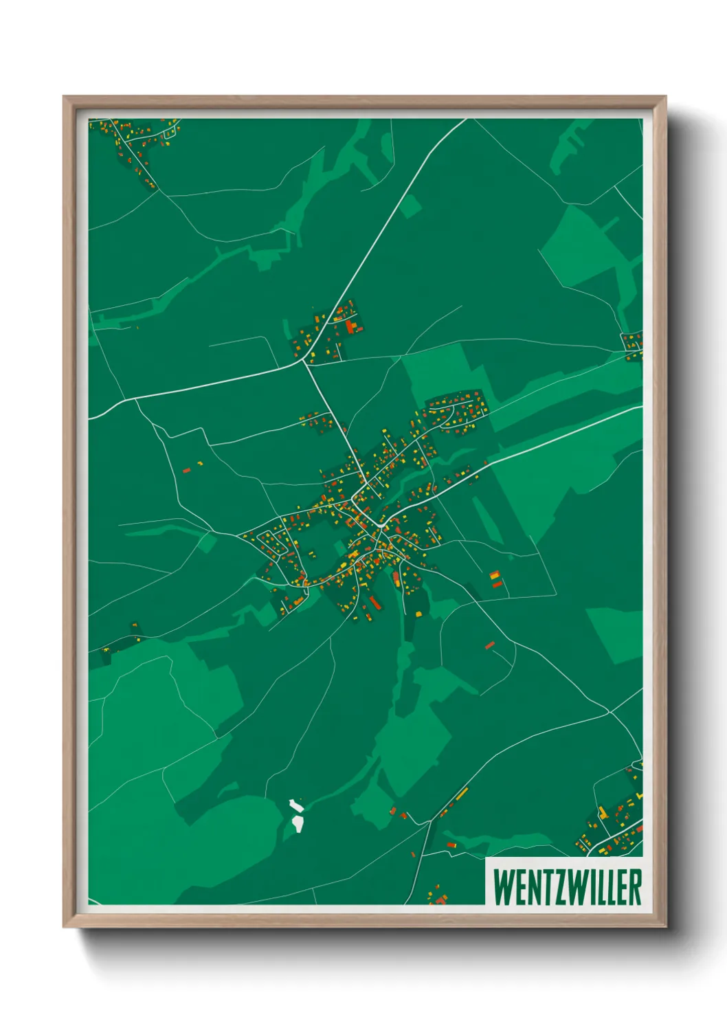 Une affiche de carte sur Wentzwiller