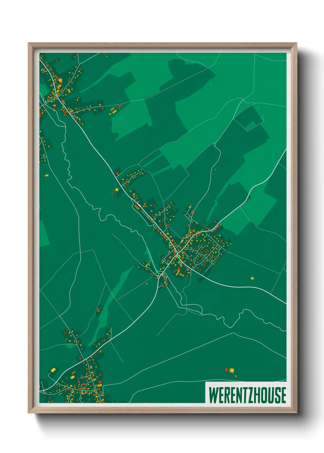 Une affiche de carte sur Werentzhouse