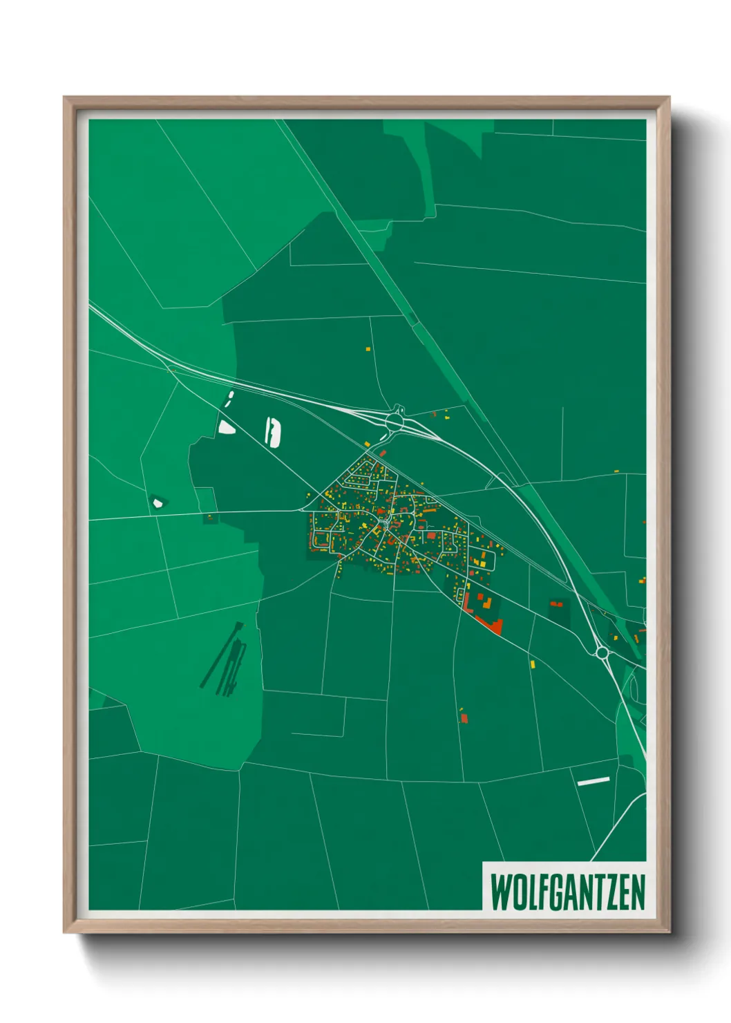 Une affiche de carte sur Wolfgantzen