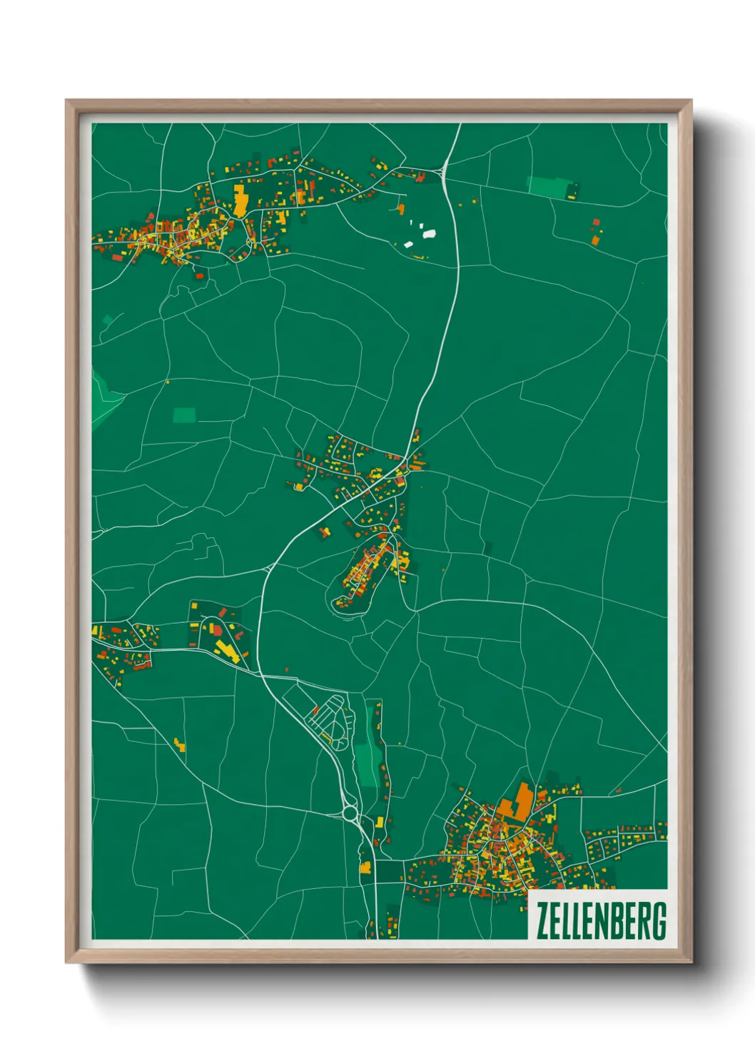 Une affiche de carte sur Zellenberg