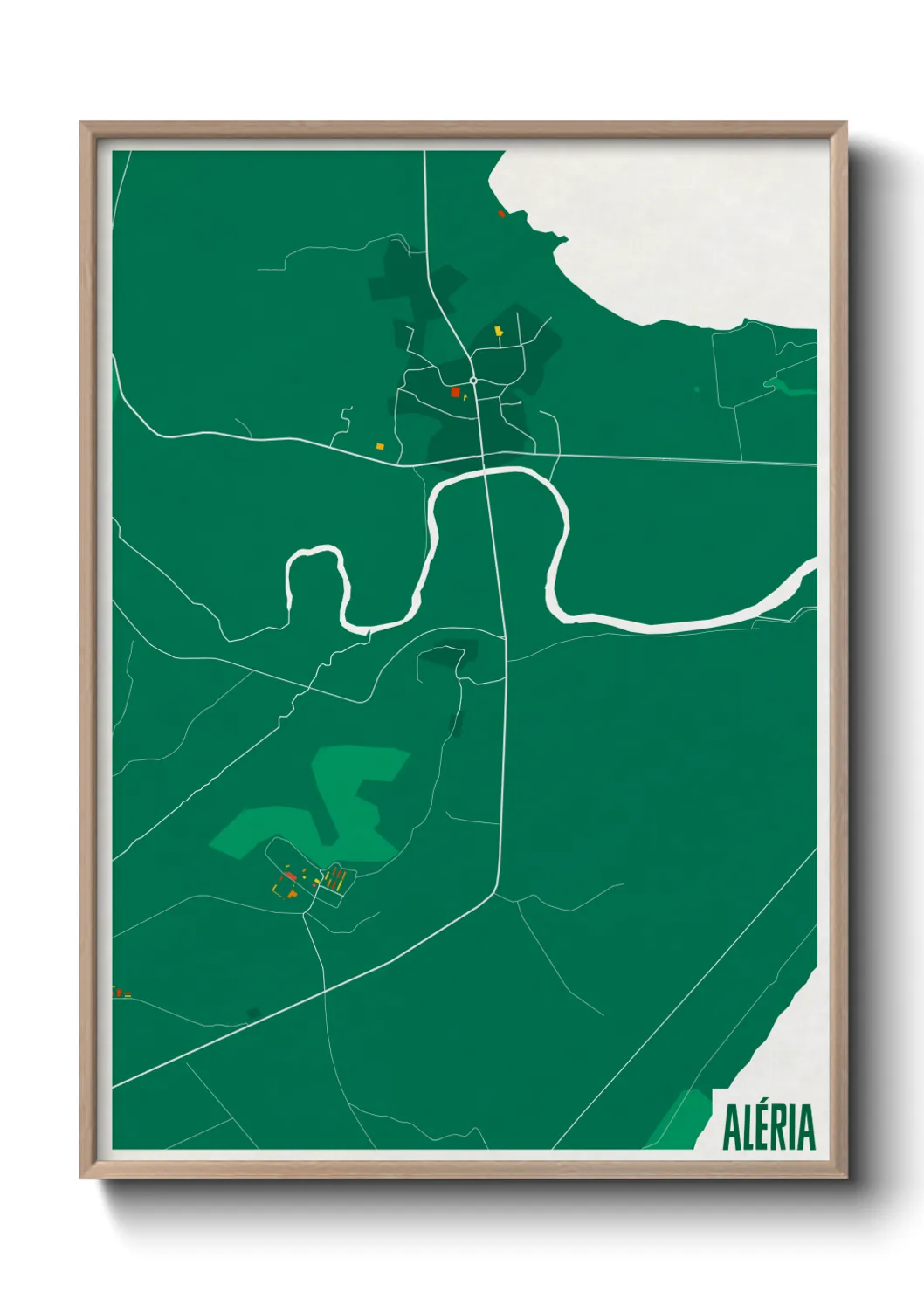 Une affiche de carte sur Aléria