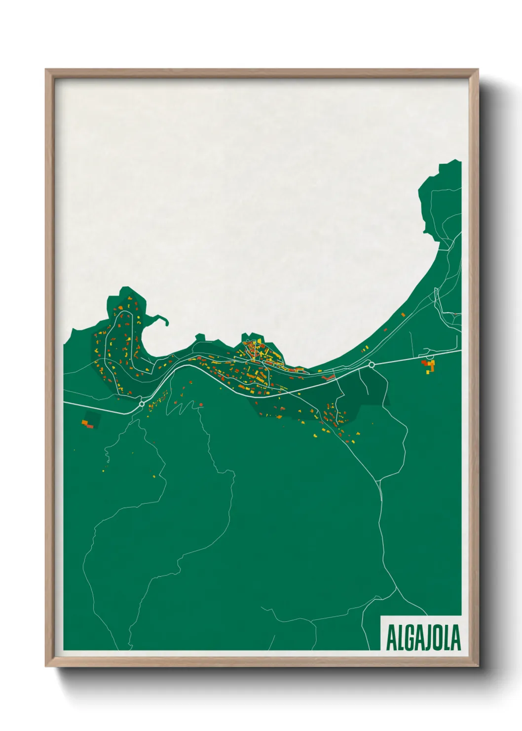 Une affiche de carte sur Algajola