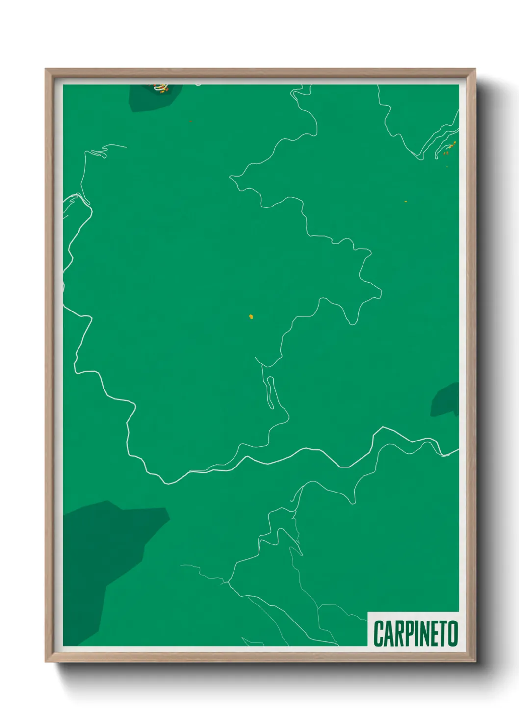 Une affiche de carte sur Carpineto