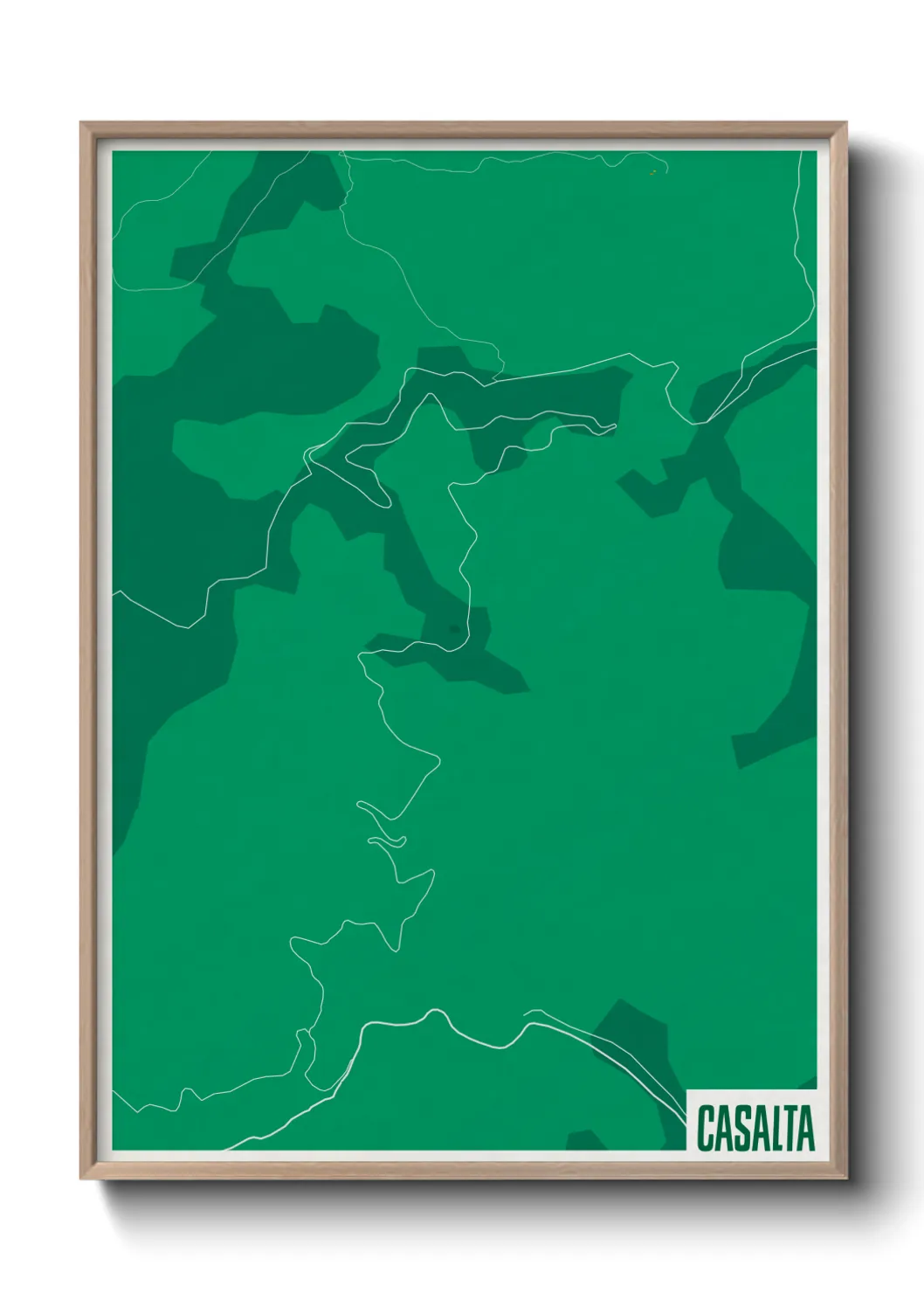 Une affiche de carte sur Casalta