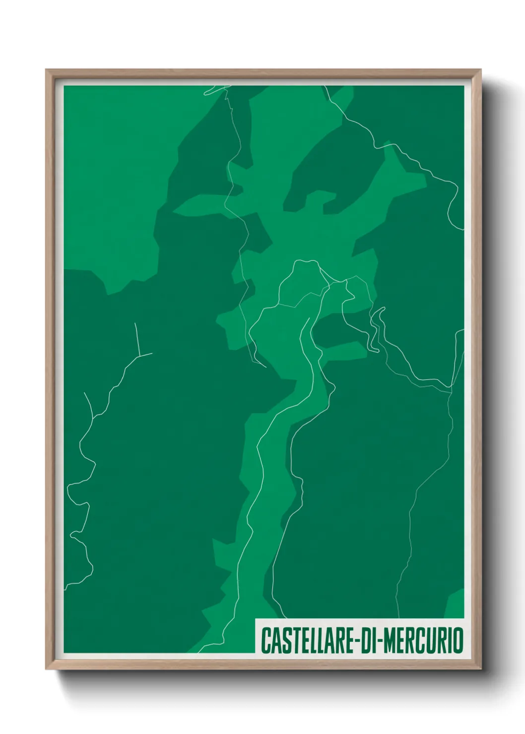 Une affiche de carte sur Castellare-di-Mercurio