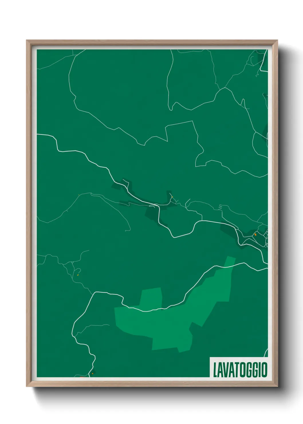 Une affiche de carte sur Lavatoggio