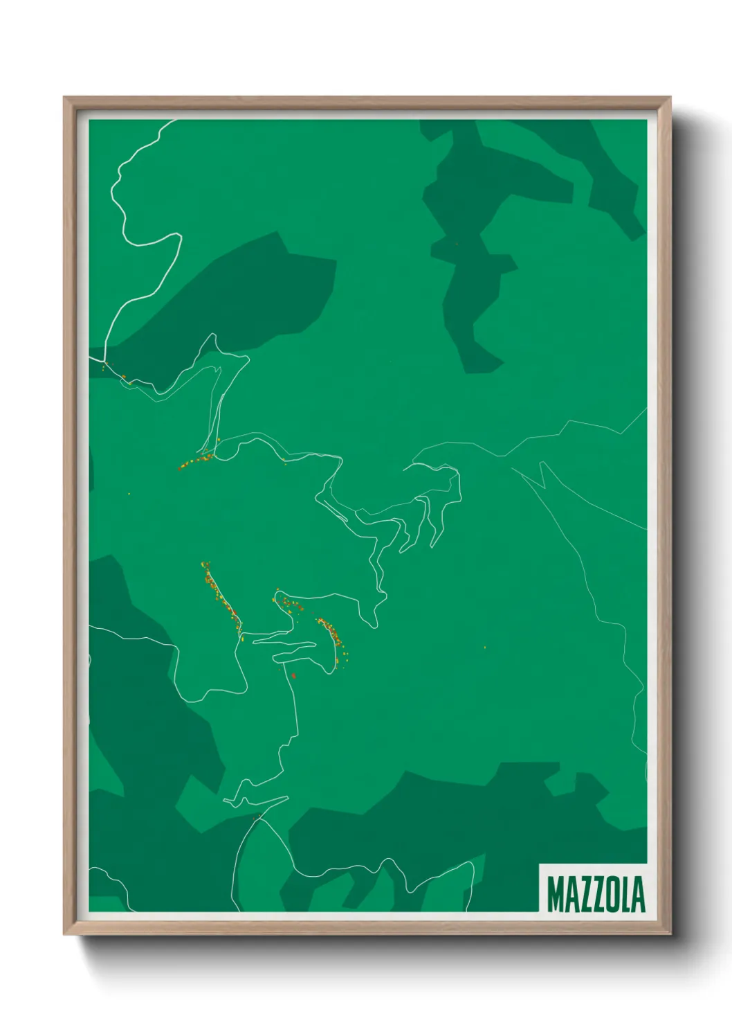 Une affiche de carte sur Mazzola