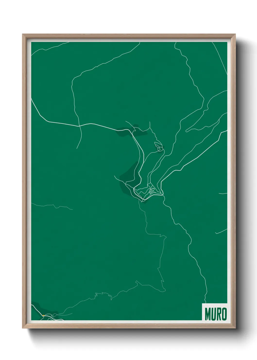 Une affiche de carte sur Muro