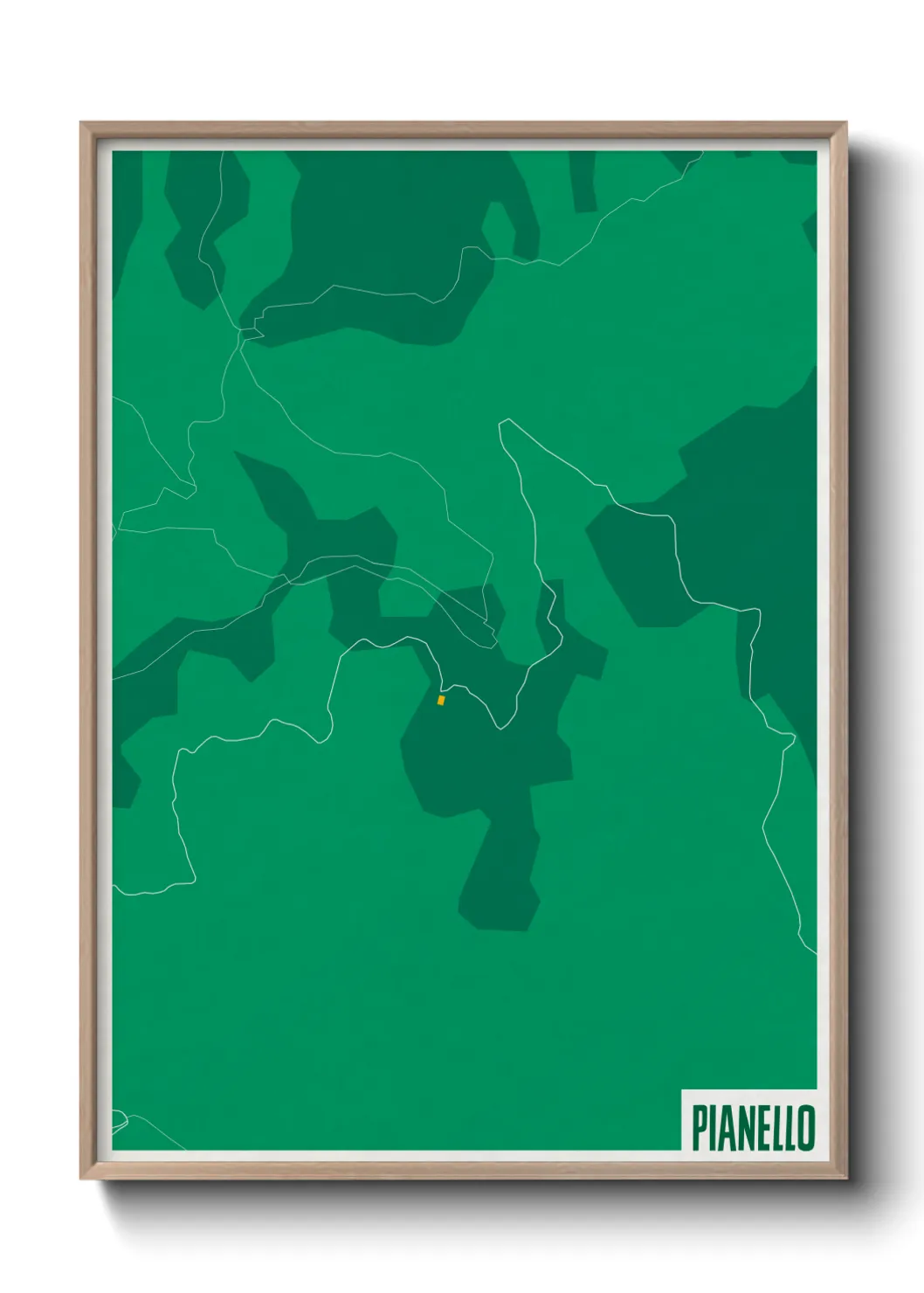 Une affiche de carte sur Pianello