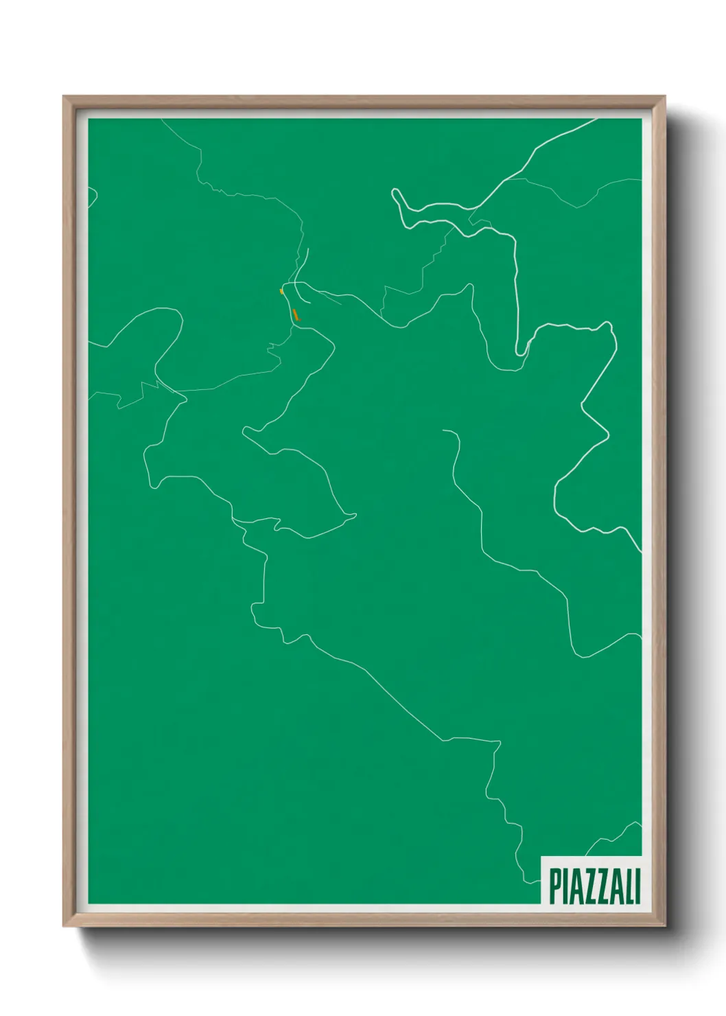 Une affiche de carte sur Piazzali