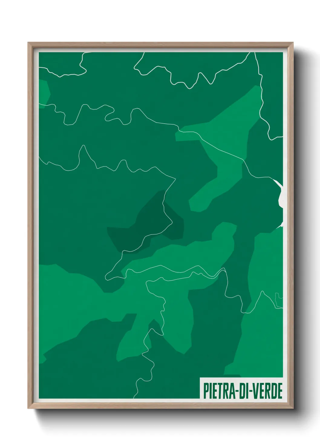 Une affiche de carte sur Pietra-di-Verde