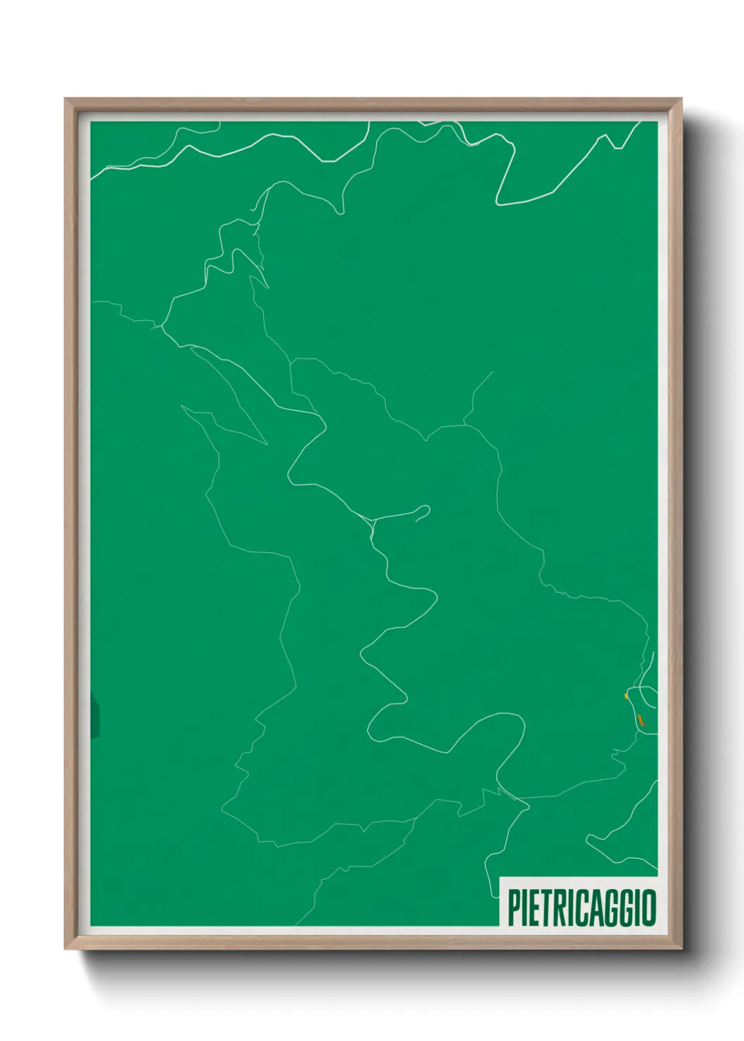 Une affiche de carte sur Pietricaggio
