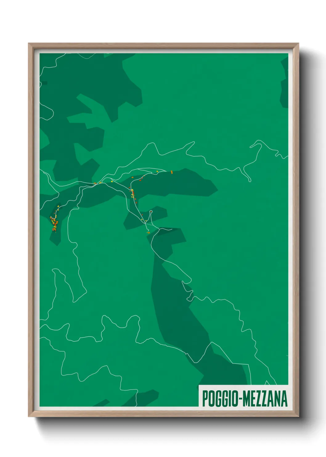 Une affiche de carte sur Poggio-Mezzana