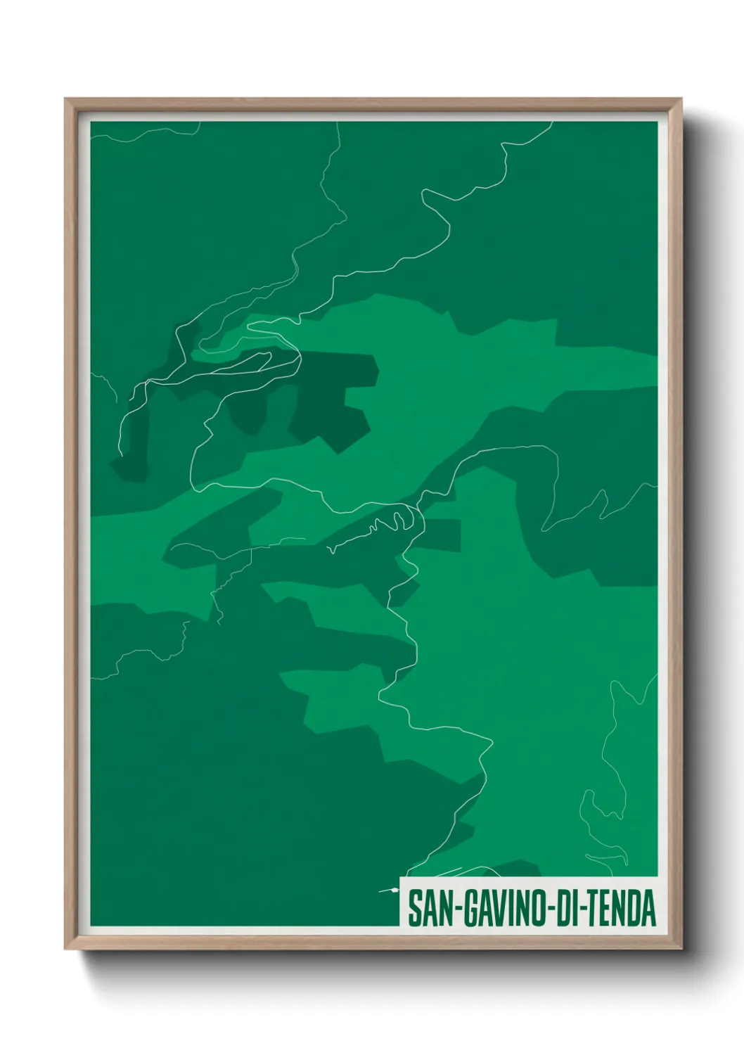 Une affiche de carte sur San-Gavino-di-Tenda
