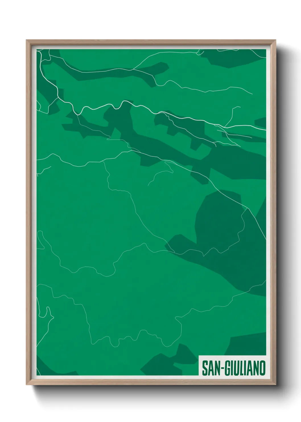 Une affiche de carte sur San-Giuliano