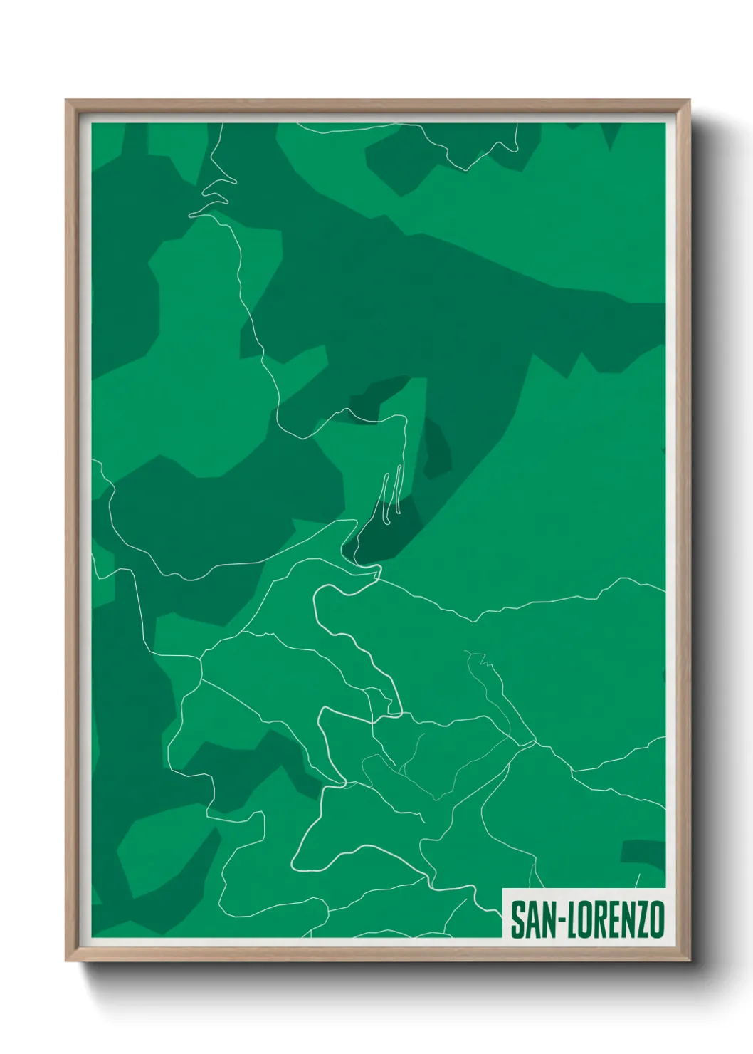 Une affiche de carte sur San-Lorenzo