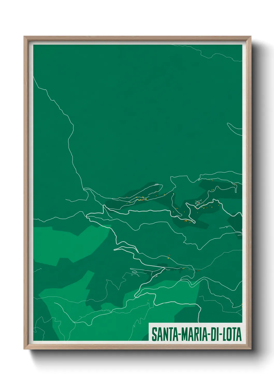 Une affiche de carte sur Santa-Maria-di-Lota