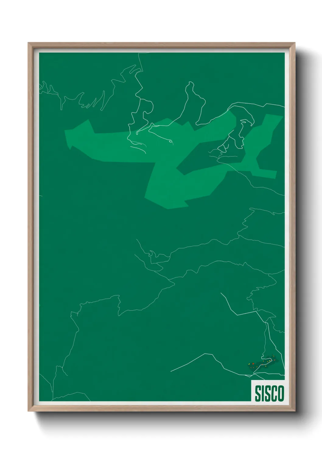 Une affiche de carte sur Sisco