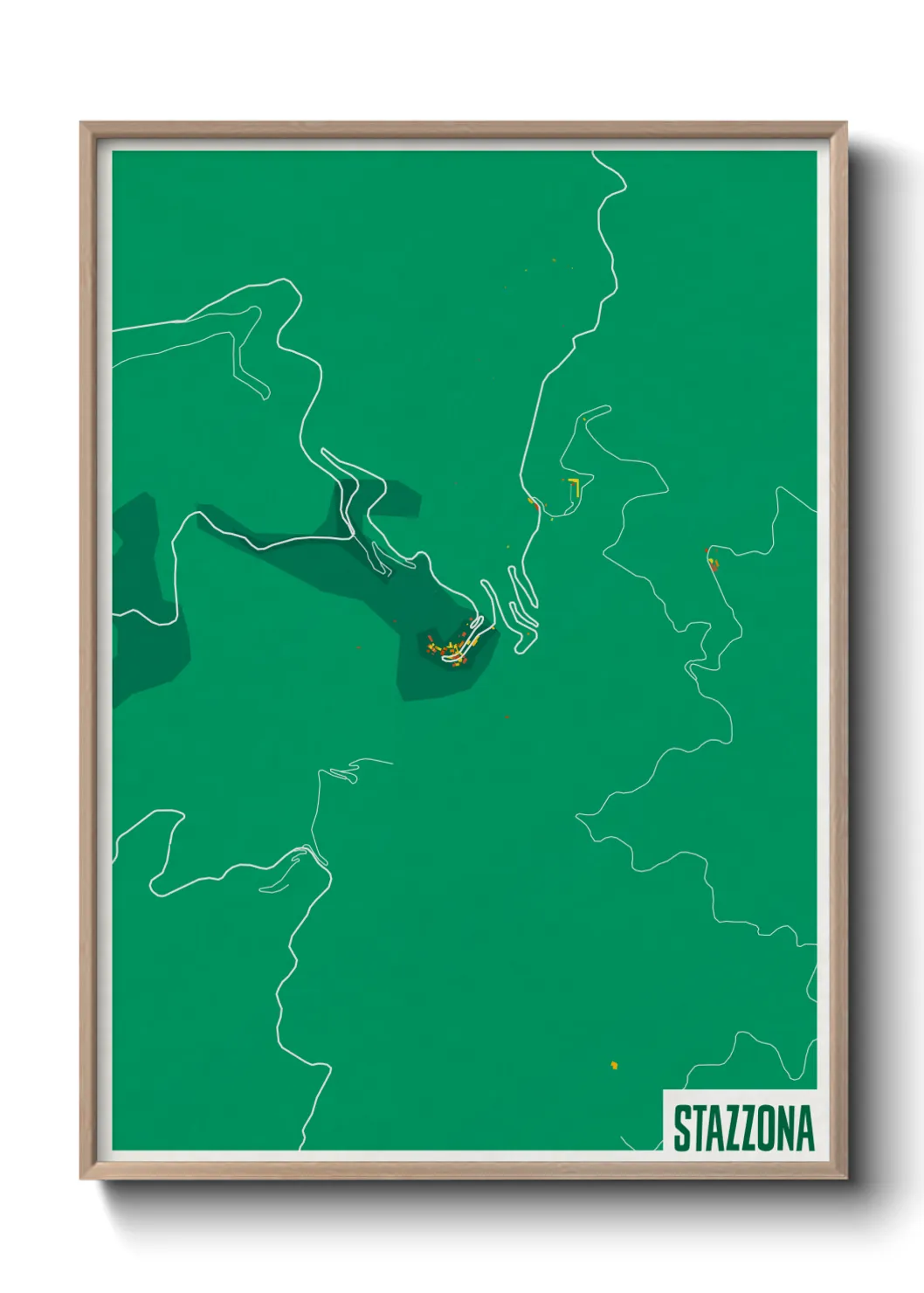 Une affiche de carte sur Stazzona