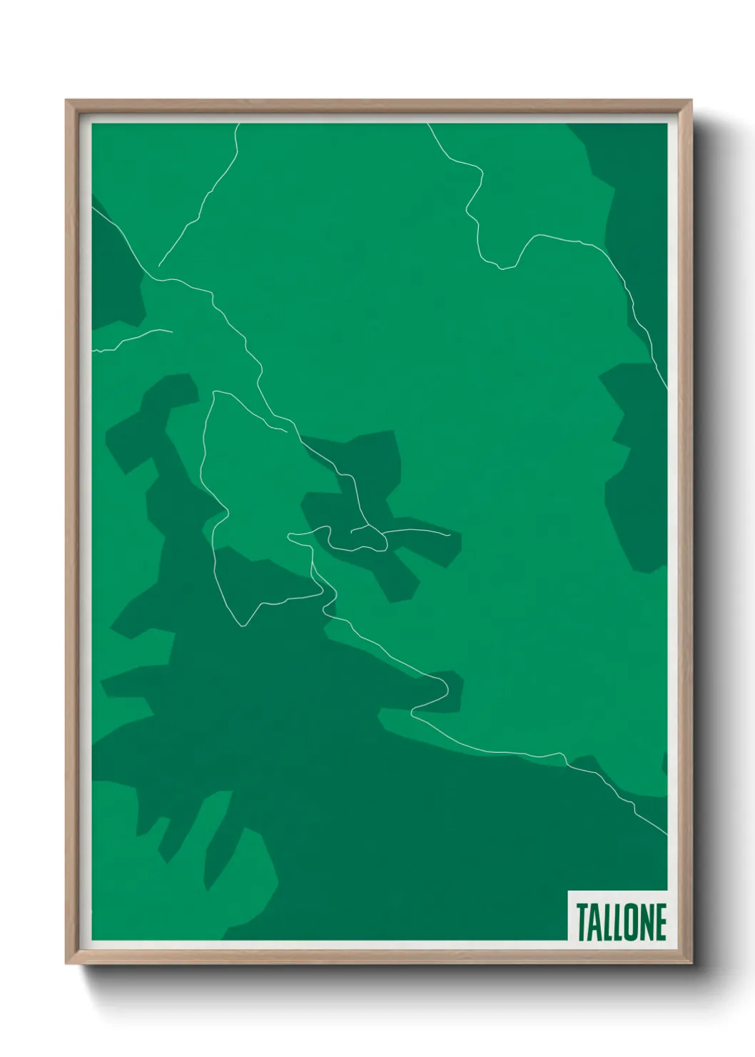 Une affiche de carte sur Tallone