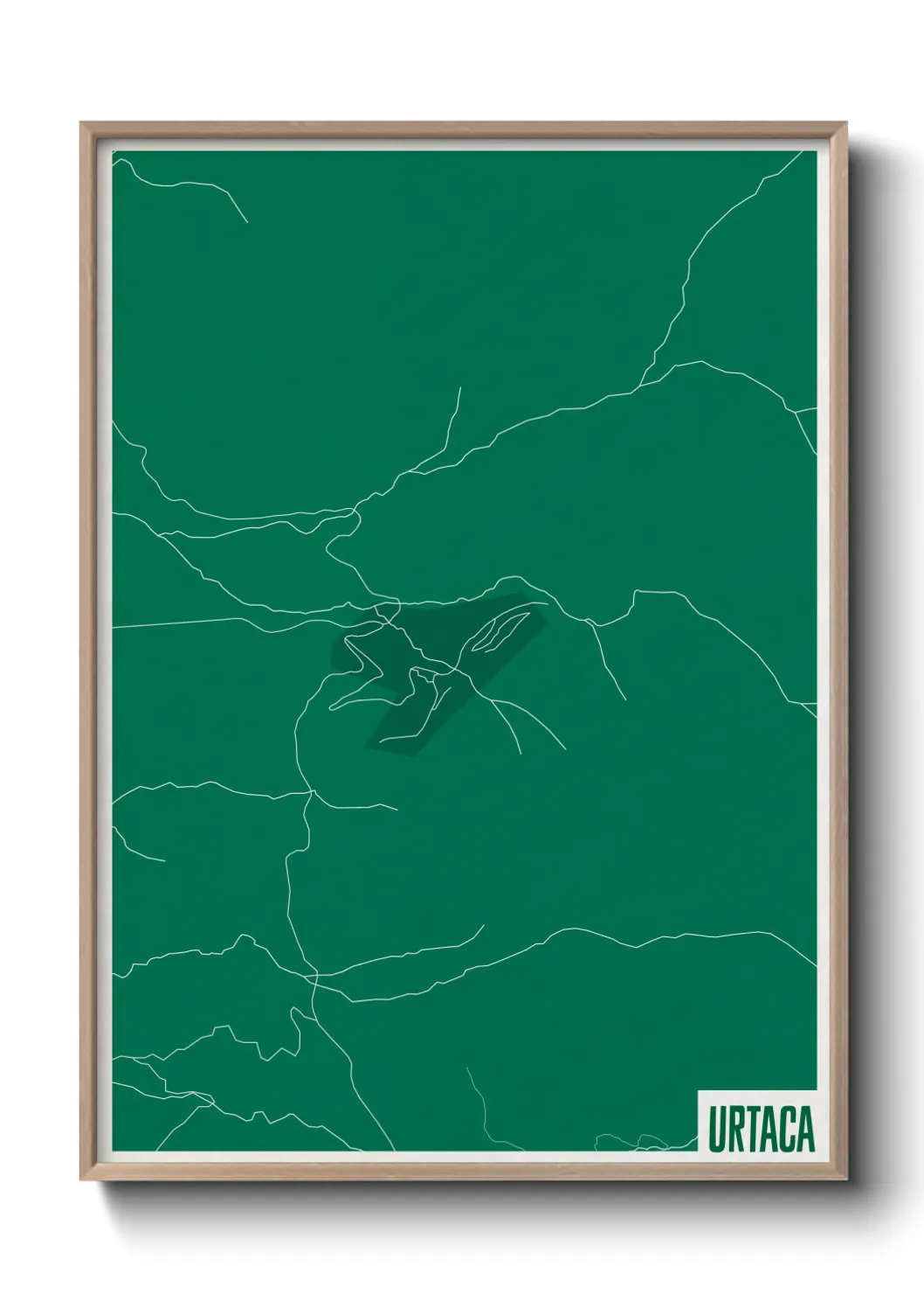 Une affiche de carte sur Urtaca