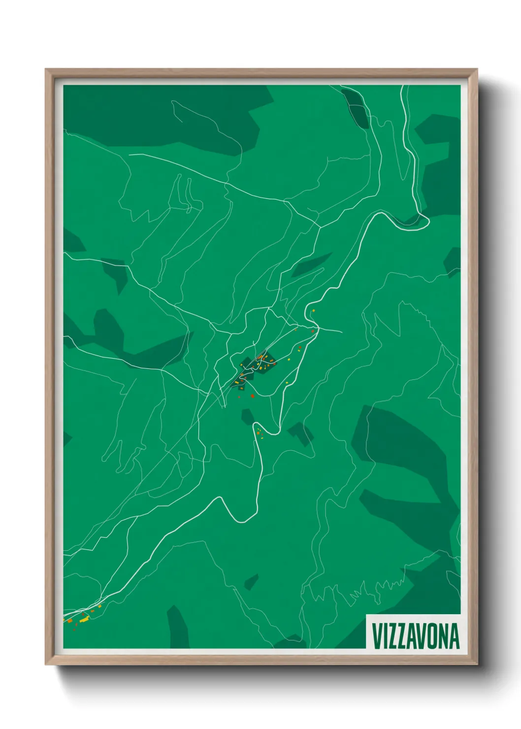 Une affiche de carte sur Vizzavona