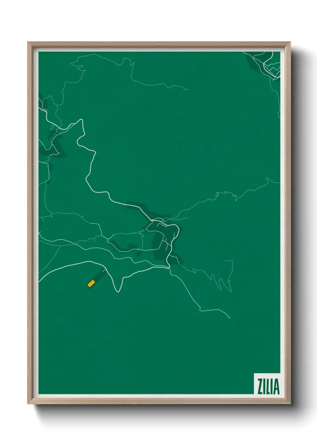 Une affiche de carte sur Zilia