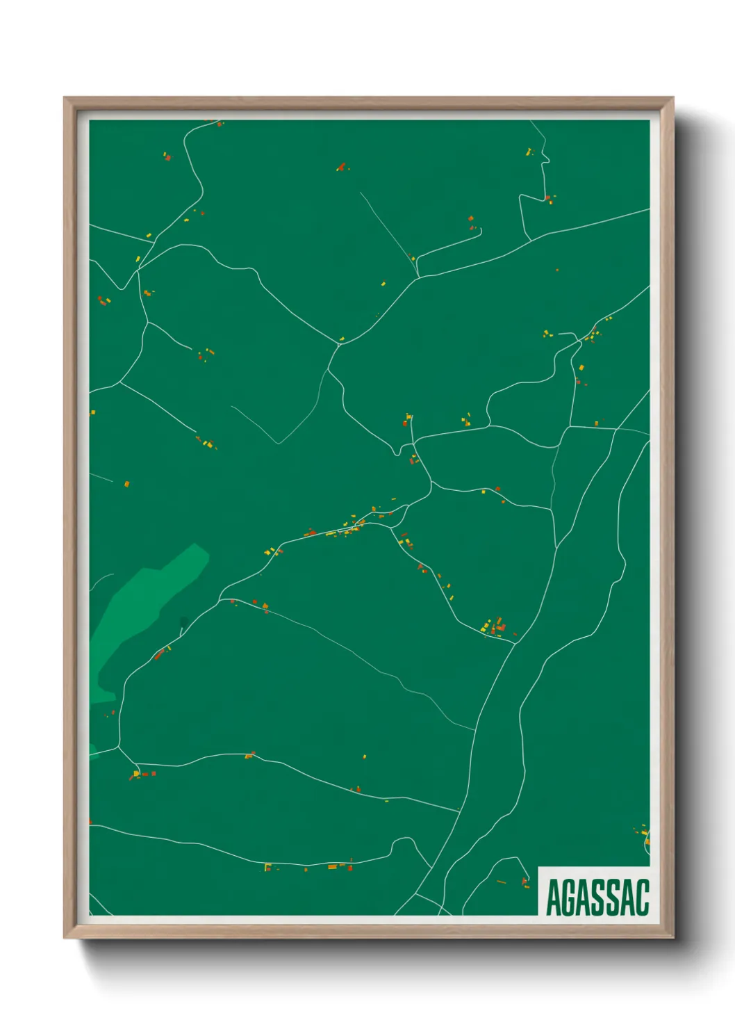 Une affiche de carte sur Agassac