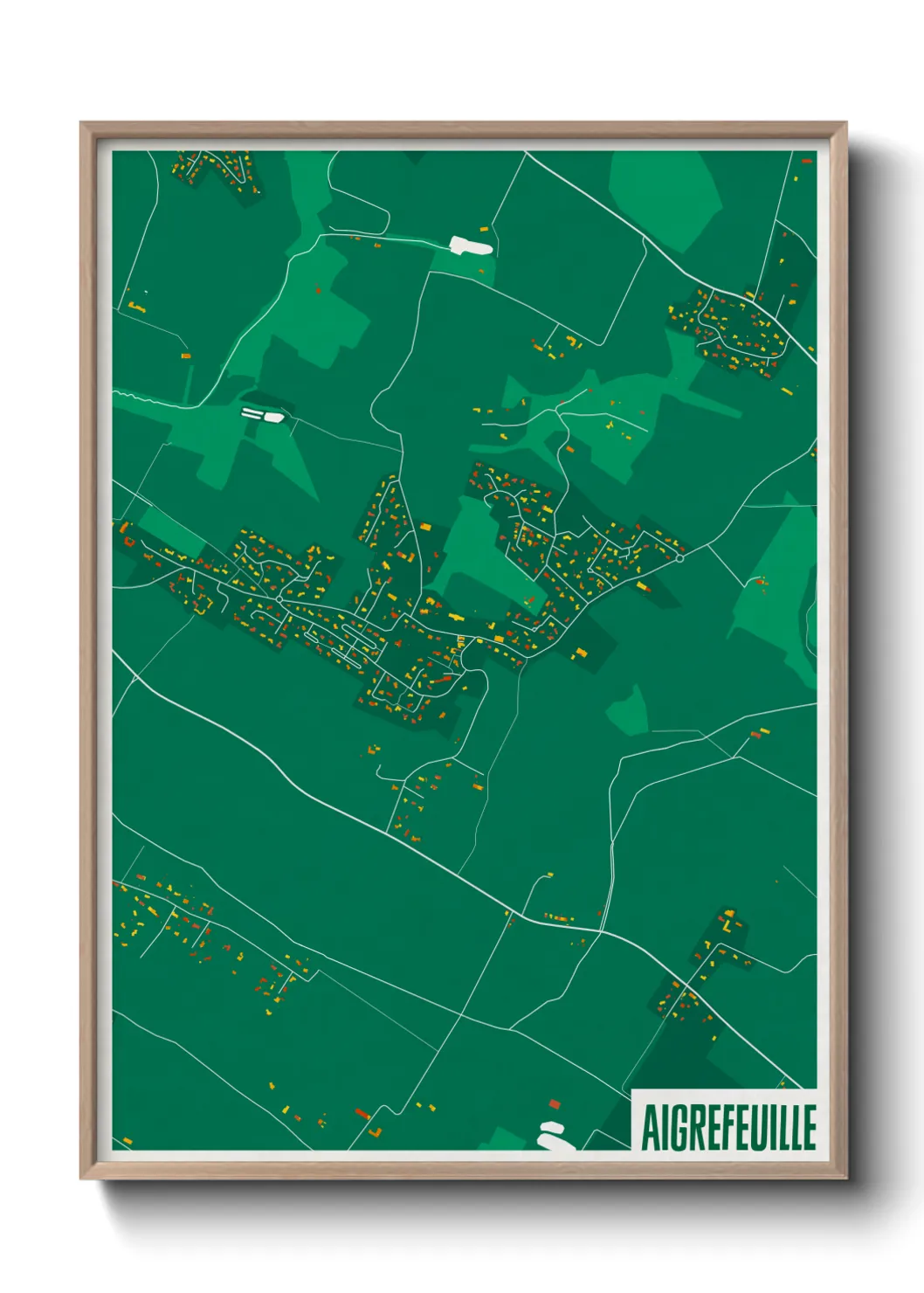 Une affiche de carte sur Aigrefeuille