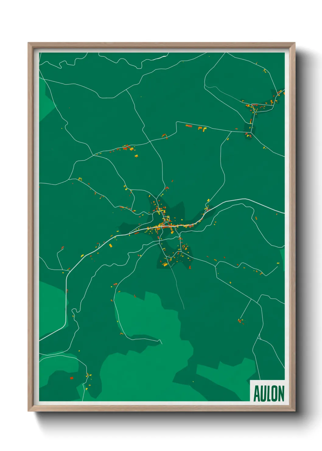 Une affiche de carte sur Aulon