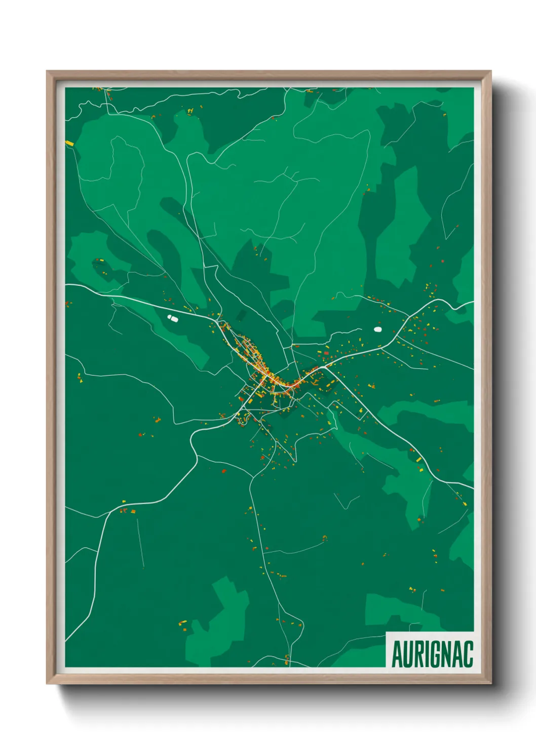 Une affiche de carte sur Aurignac