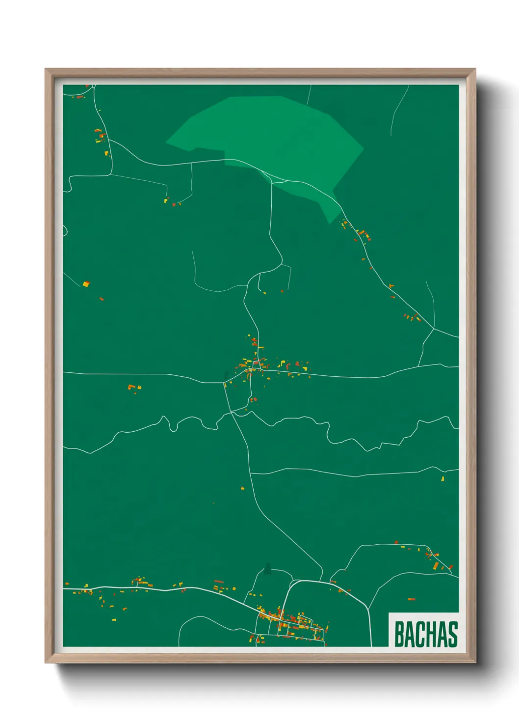 Une affiche de carte sur Bachas