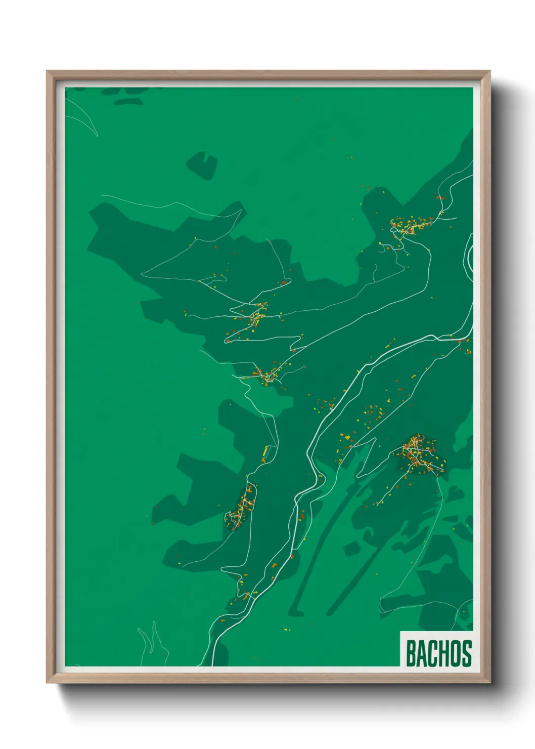 Une affiche de carte sur Bachos