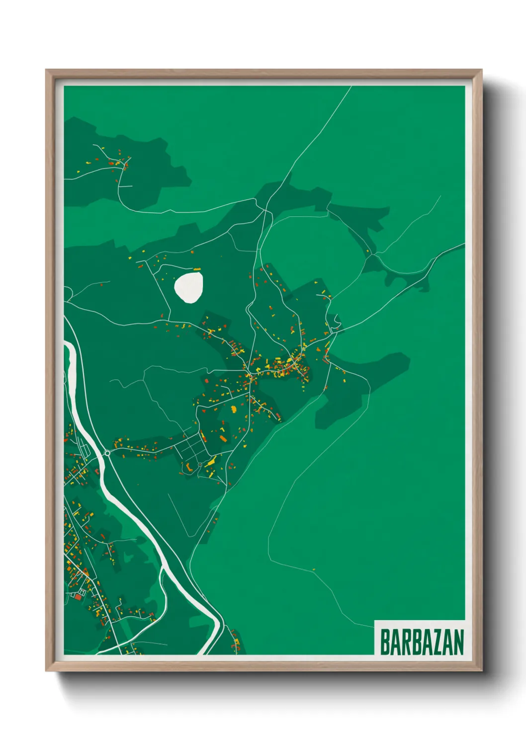 Une affiche de carte sur Barbazan