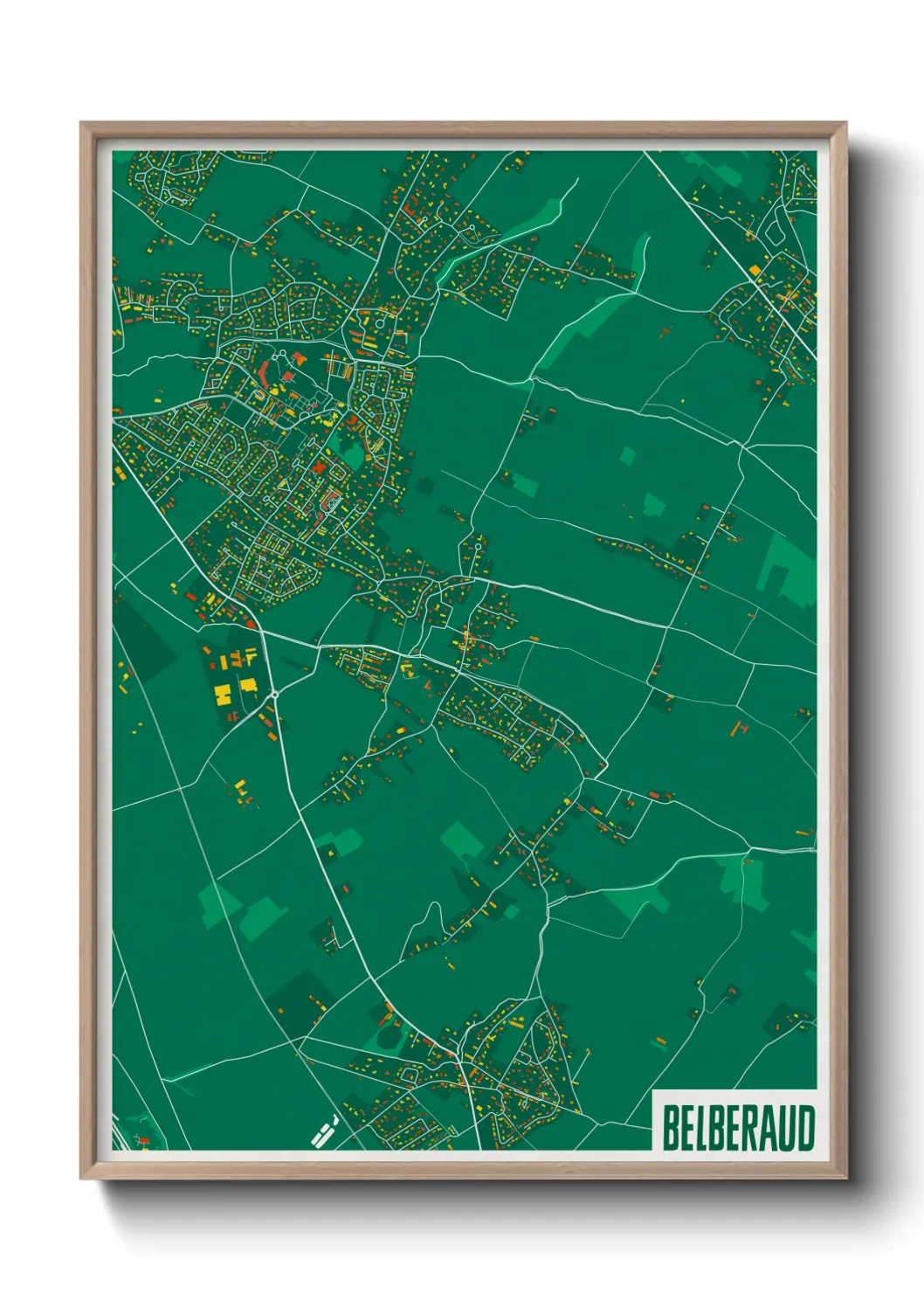 Une affiche de carte sur Belberaud