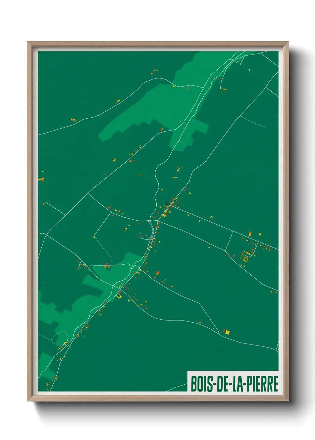 Une affiche de carte sur Bois-de-la-Pierre