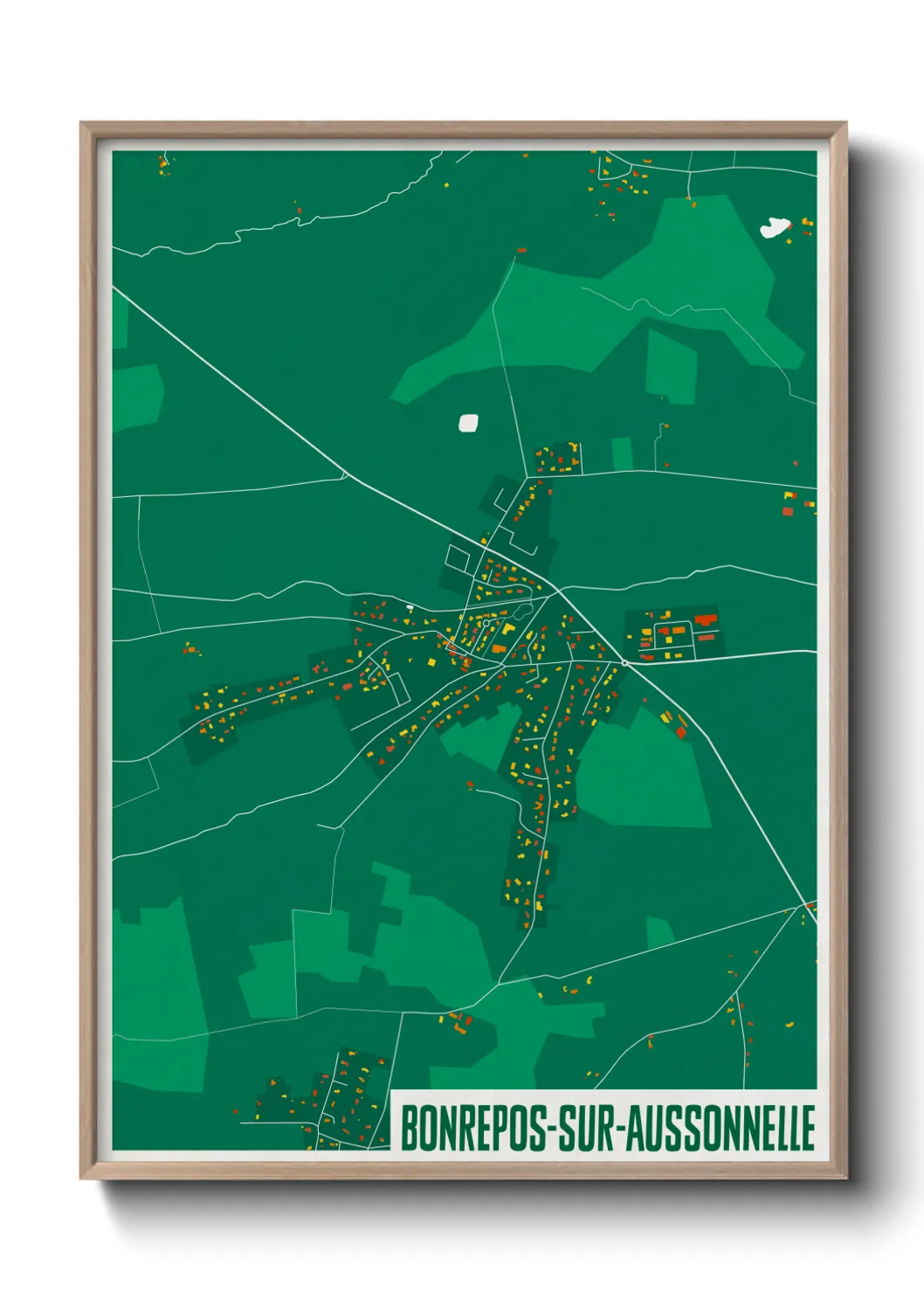 Une affiche de carte sur Bonrepos-sur-Aussonnelle