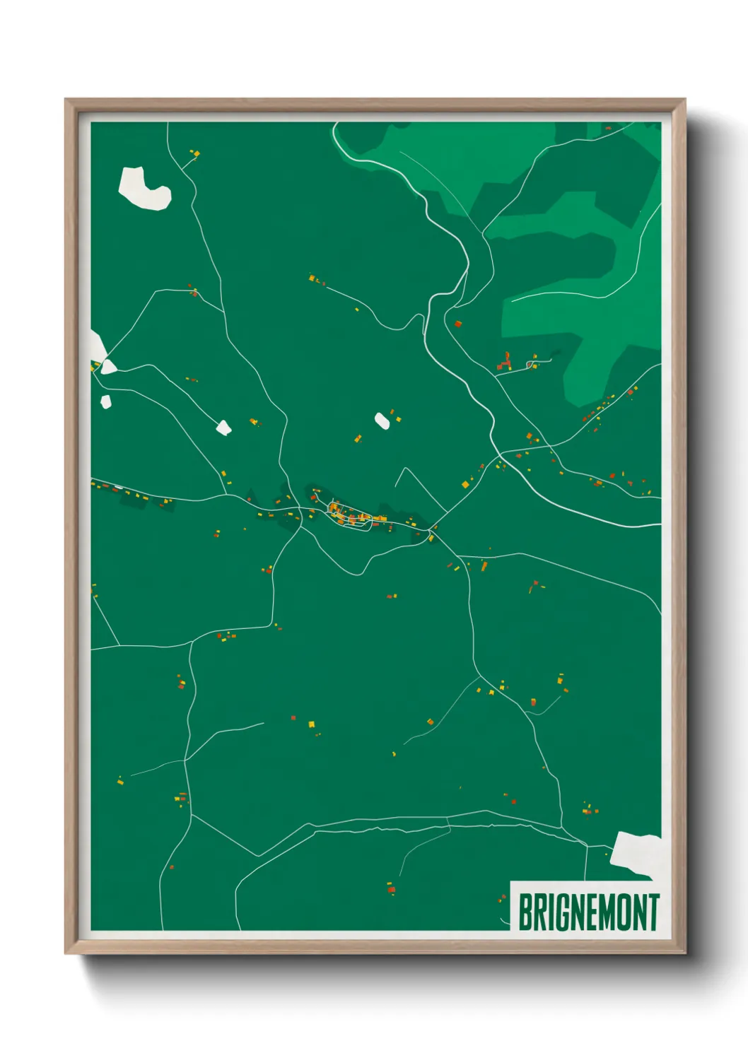 Une affiche de carte sur Brignemont