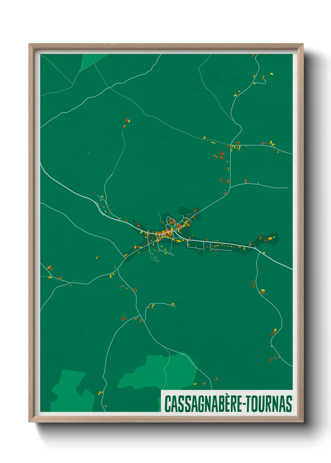 Une affiche de carte sur Cassagnabère-Tournas