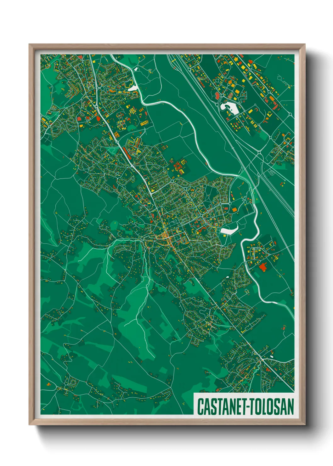 Une affiche de carte sur Castanet-Tolosan