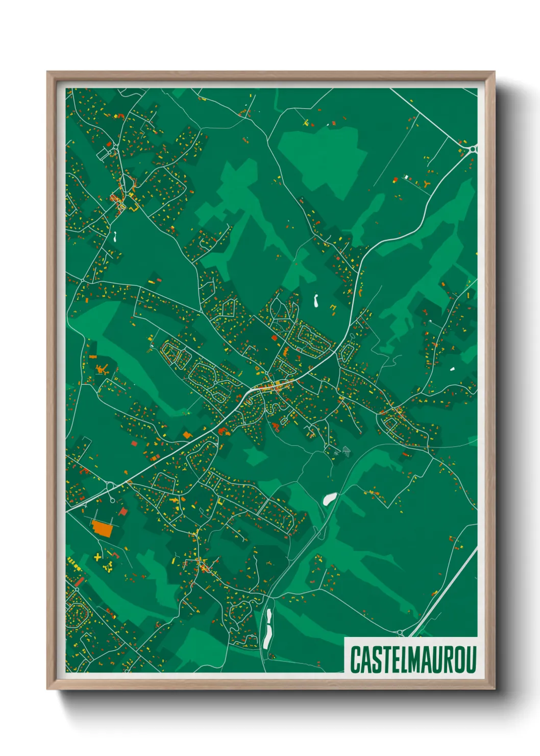 Une affiche de carte sur Castelmaurou