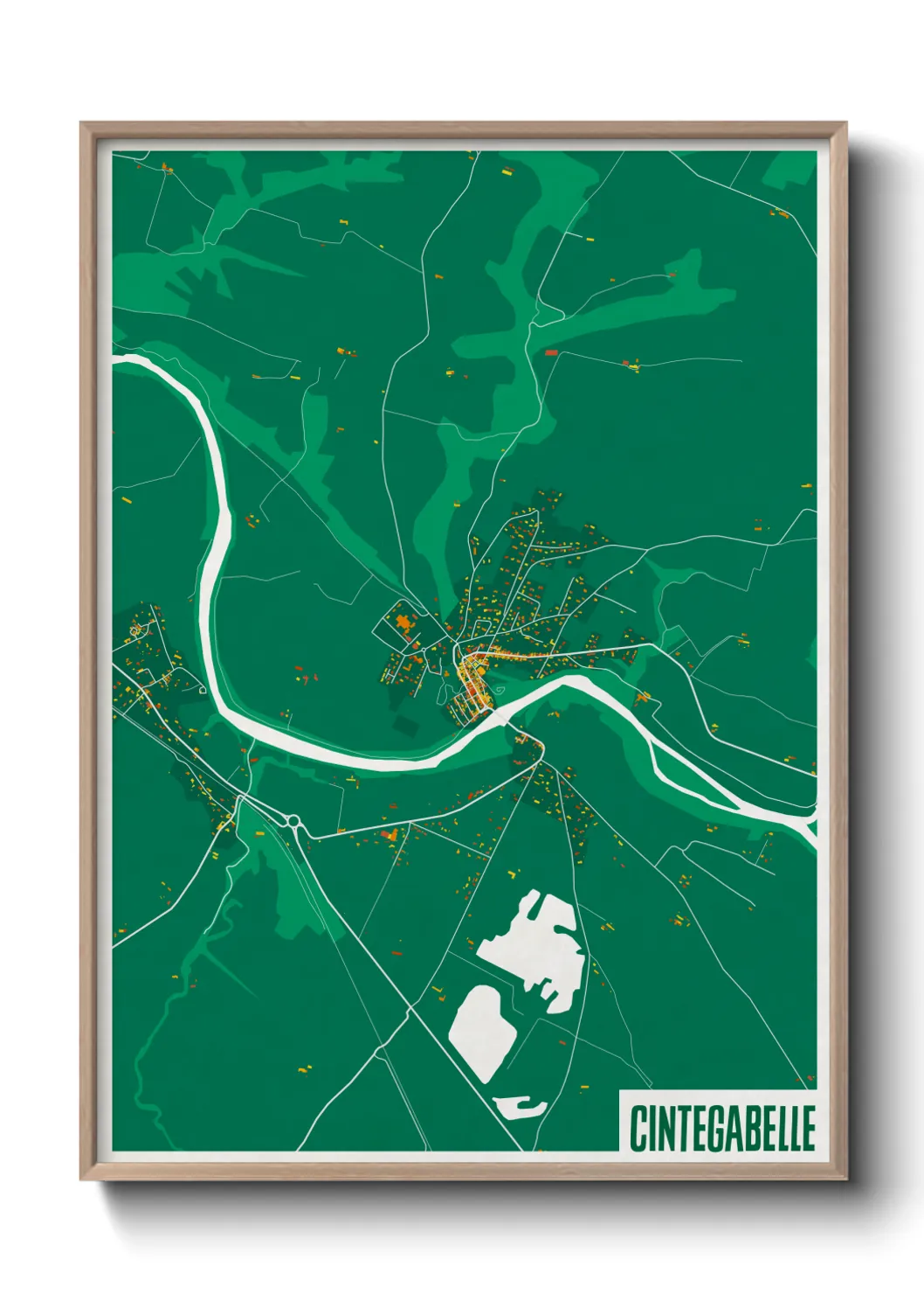 Une affiche de carte sur Cintegabelle