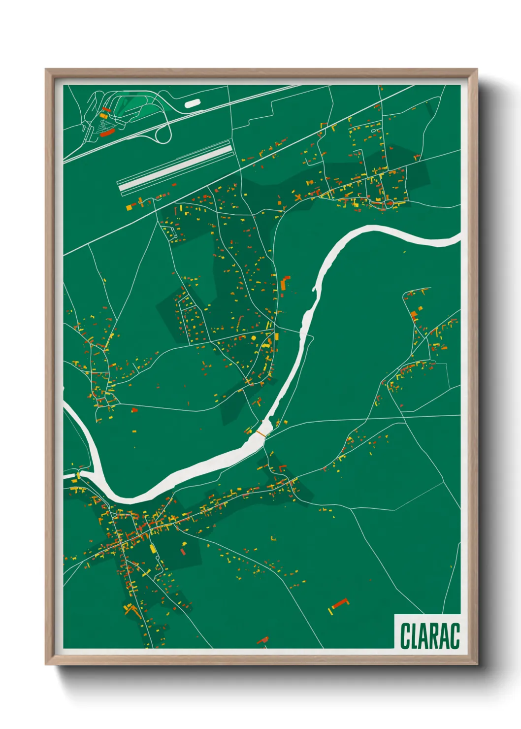 Une affiche de carte sur Clarac