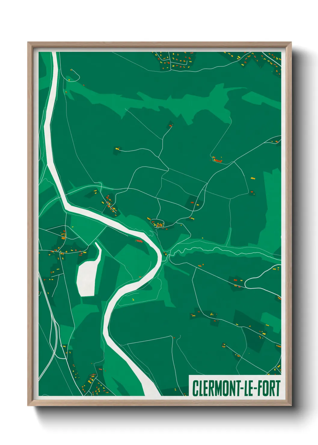 Une affiche de carte sur Clermont-le-Fort