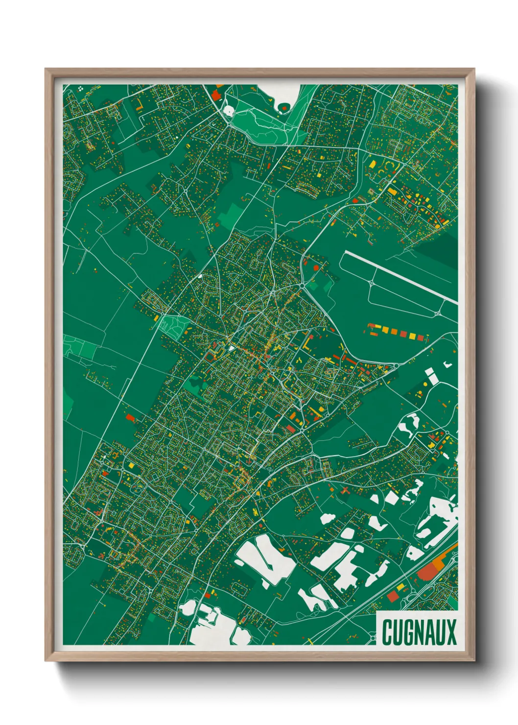 Une affiche de carte sur Cugnaux