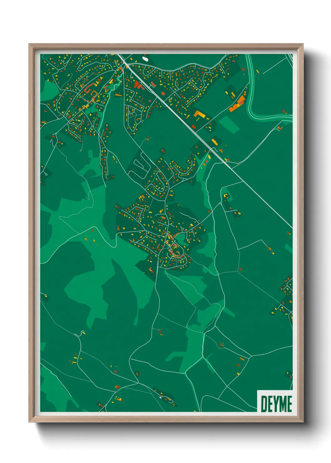 Une affiche de carte sur Deyme